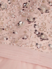 Monsoon Pink Gracie Embellished Waterfall Dress - Image 3 of 3