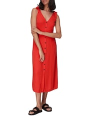 Whistles Red Hanna Tie Shoulder Dress - Image 1 of 4