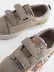 Grey Dinosaur Standard Fit (F) Strap Touch Fastening Shoes - Image 3 of 5