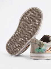 Grey Dinosaur Standard Fit (F) Strap Touch Fastening Shoes - Image 5 of 5