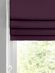Aubergine Purple Montero Velvet Made To Measure Roman Blinds - Image 2 of 6