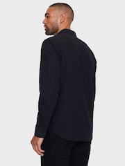 Threadbare Black Oxford Long Sleeve Shirt - Image 2 of 5