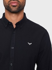 Threadbare Black Oxford Long Sleeve Shirt - Image 5 of 5
