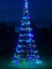 LG Outdoor Black Starry Nights Pole Christmas Tree 4M 450 LEDs with Built-In Spectrum App - Image 1 of 1