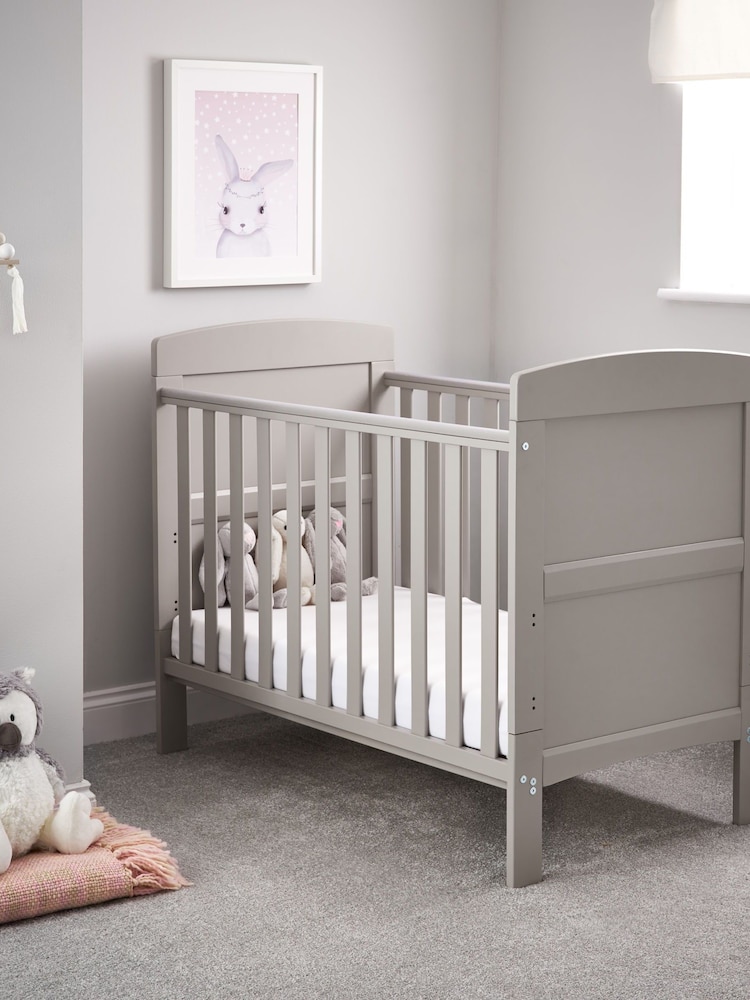 Obaby Grace Warm Grey Small Cot Bed - Image 1 of 4