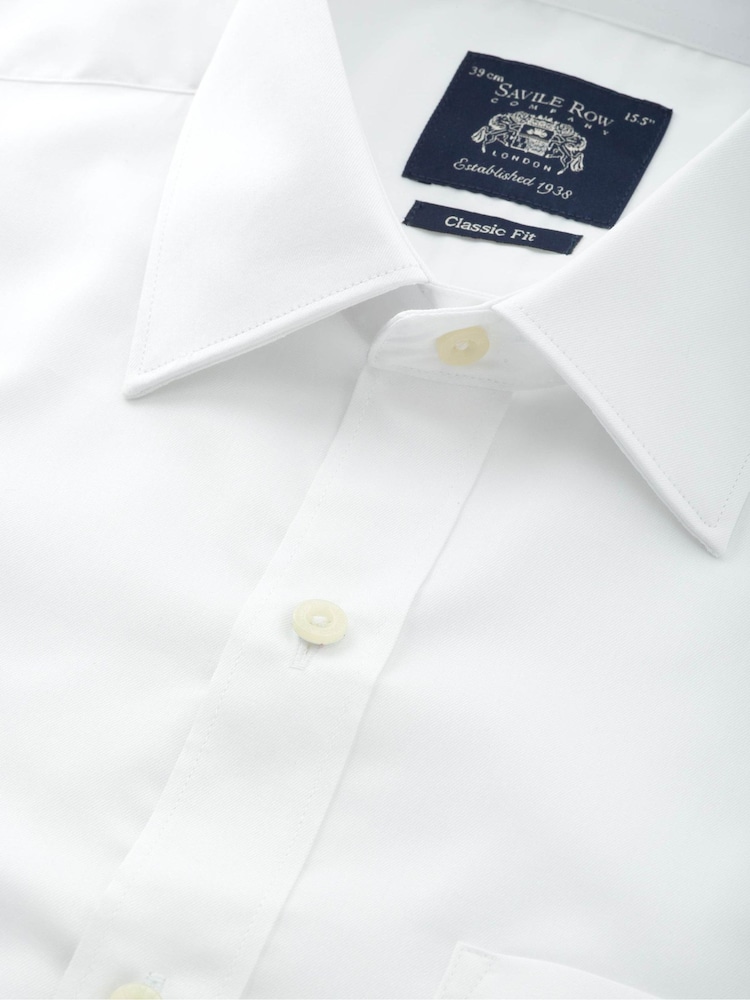 Savile Row Company Classic Fit Cotton Twill Single Cuff Formal Shirt - Image 3 of 3 Savile Row Company Classic Fit Cotton Twill Single Cuff Formal Shirt - Image 3 of 3