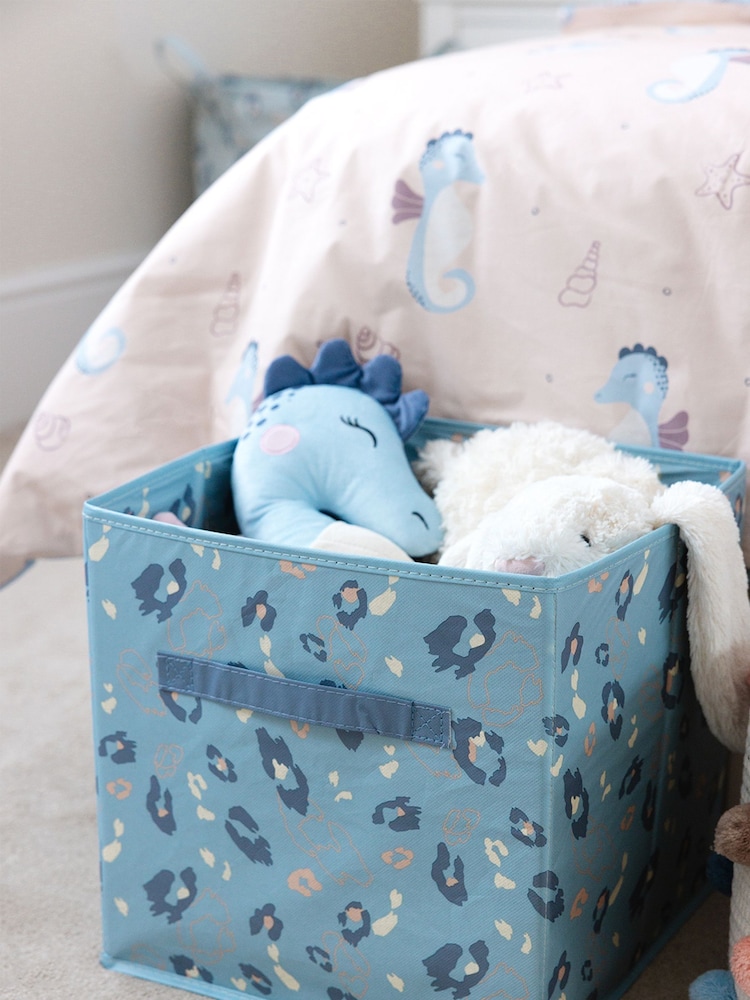 Chapter B Blue Kids Club Wipeable Coated Leopard Storage Box - Image 1 of 5
