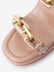 River Island Cream Chain Detail Heeled Sandals - Image 4 of 4