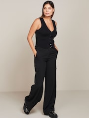 Black Button Through Knitted Waistcoat - Image 2 of 7