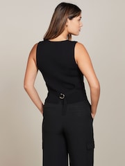 Black Button Through Knitted Waistcoat - Image 3 of 7
