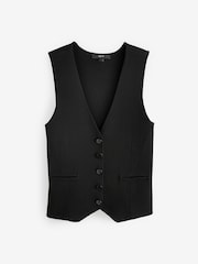 Black Button Through Knitted Waistcoat - Image 6 of 7
