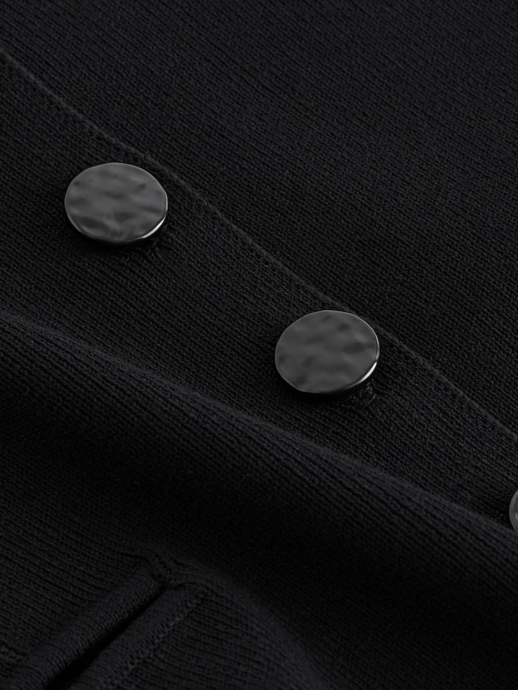 Black Button Through Knitted Waistcoat - Image 7 of 7
