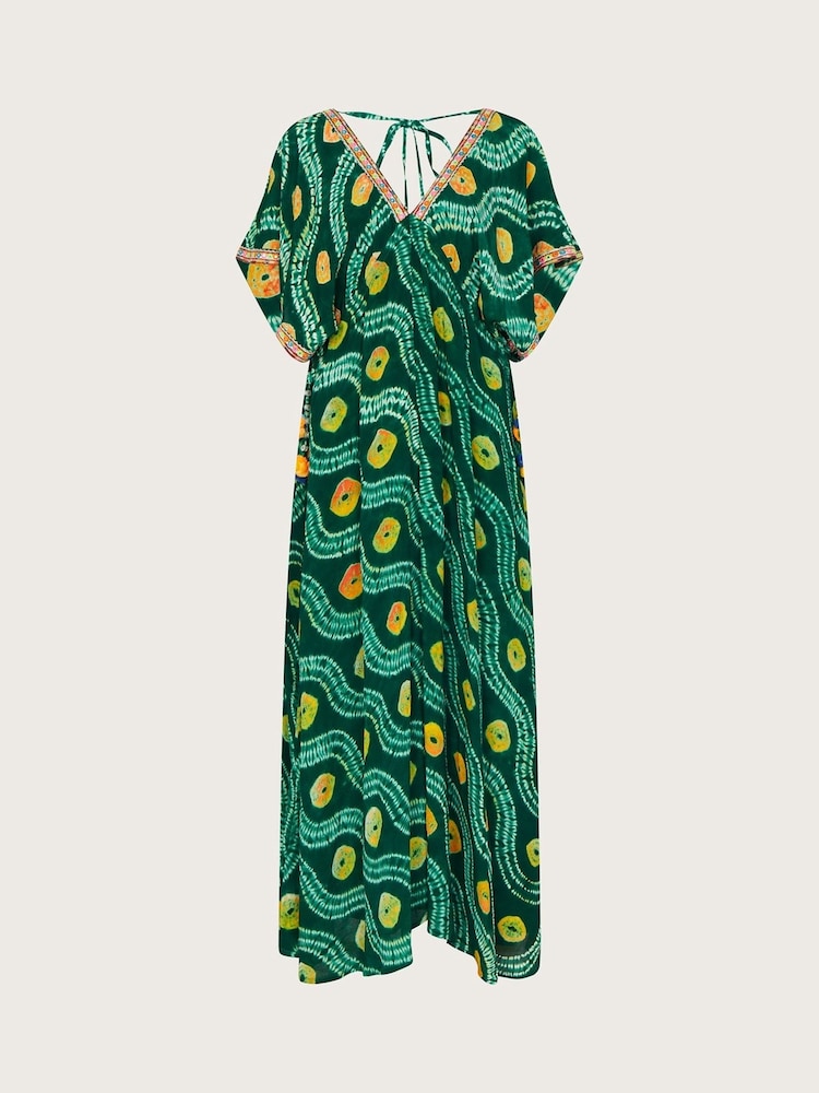 Monsoon Green Bandhani Tie Dye Dress with LENZING™ ECOVERO™ - Image 3 of 3 Monsoon Green Bandhani Tie Dye Dress with LENZING™ ECOVERO™ - Image 3 of 3