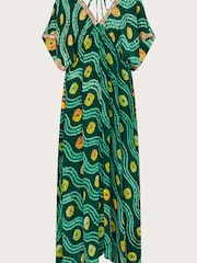 Monsoon Green Bandhani Tie Dye Dress with LENZING™ ECOVERO™ - Image 7 of 7