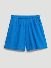 Hush Blue Dori Seersucker Cotton Shorts - Image 5 of 5