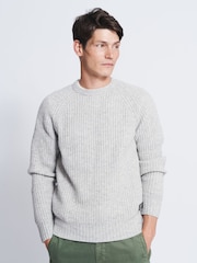 Aubin Tay Fisherman Rib Crew Jumper - Image 1 of 6