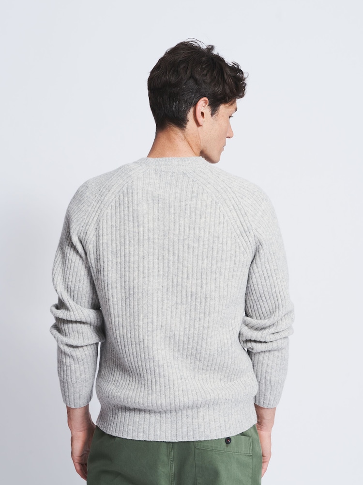 Aubin Tay Fisherman Rib Crew Jumper - Image 2 of 6