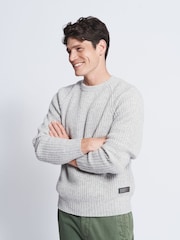 Aubin Tay Fisherman Rib Crew Jumper - Image 3 of 6
