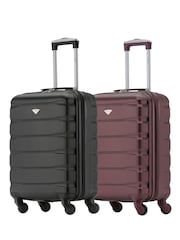 Flight Knight Ryanair Priority 4 Wheel ABS Hard Case Cabin Carry On Suitcase 55x40x20cm  Set Of 2 - Image 1 of 4