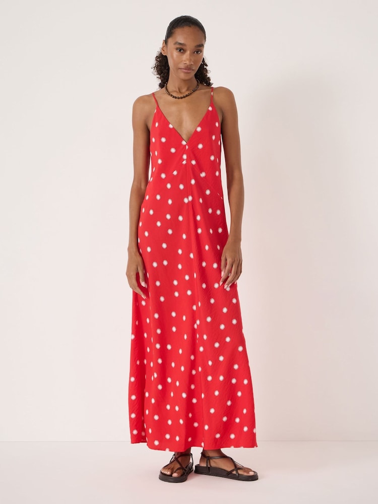 Hush Red Air Flow Seam Detail Maxi Slip Dress - Image 1 of 7 Hush Red Air Flow Seam Detail Maxi Slip Dress - Image 1 of 7
