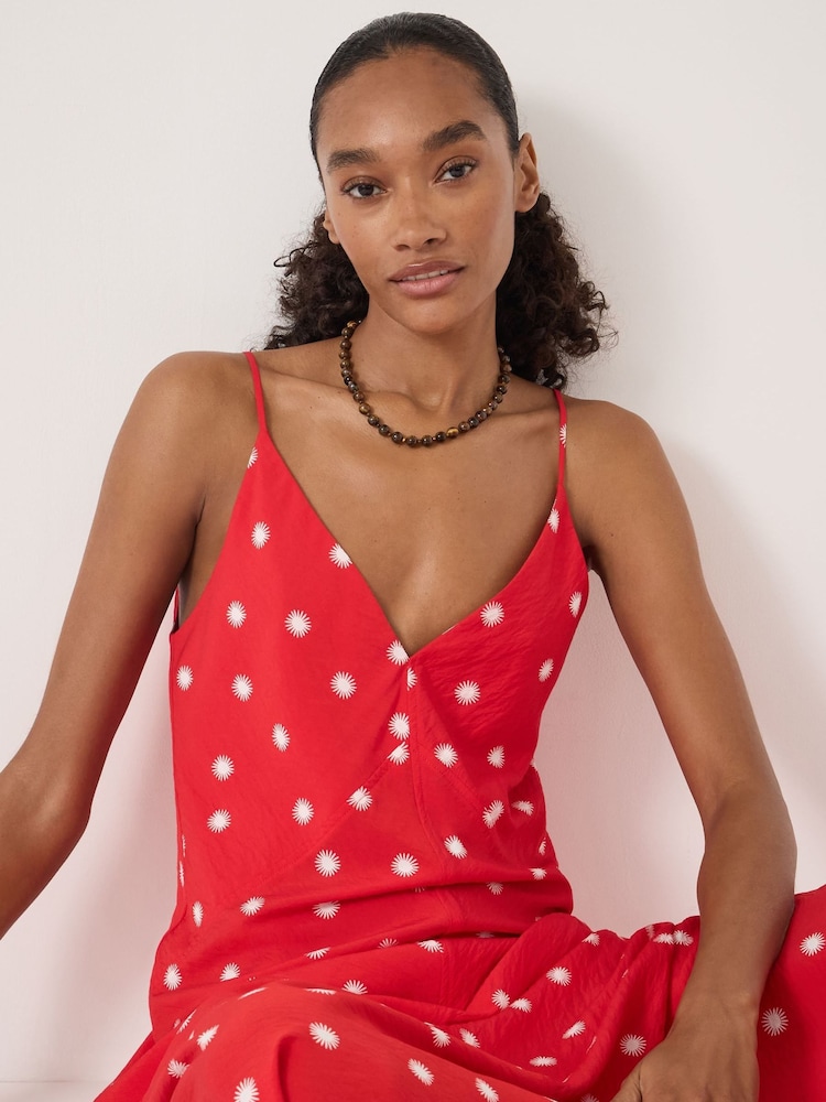 Hush Red Air Flow Seam Detail Maxi Slip Dress - Image 2 of 7 Hush Red Air Flow Seam Detail Maxi Slip Dress - Image 2 of 7