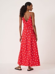 Hush Red Air Flow Seam Detail Maxi Slip Dress - Image 3 of 7