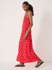 Hush Red Air Flow Seam Detail Maxi Slip Dress - Image 4 of 7
