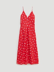 Hush Red Air Flow Seam Detail Maxi Slip Dress - Image 7 of 7