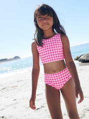Pink/White Gingham Bikini (3-16yrs) - Image 1 of 5