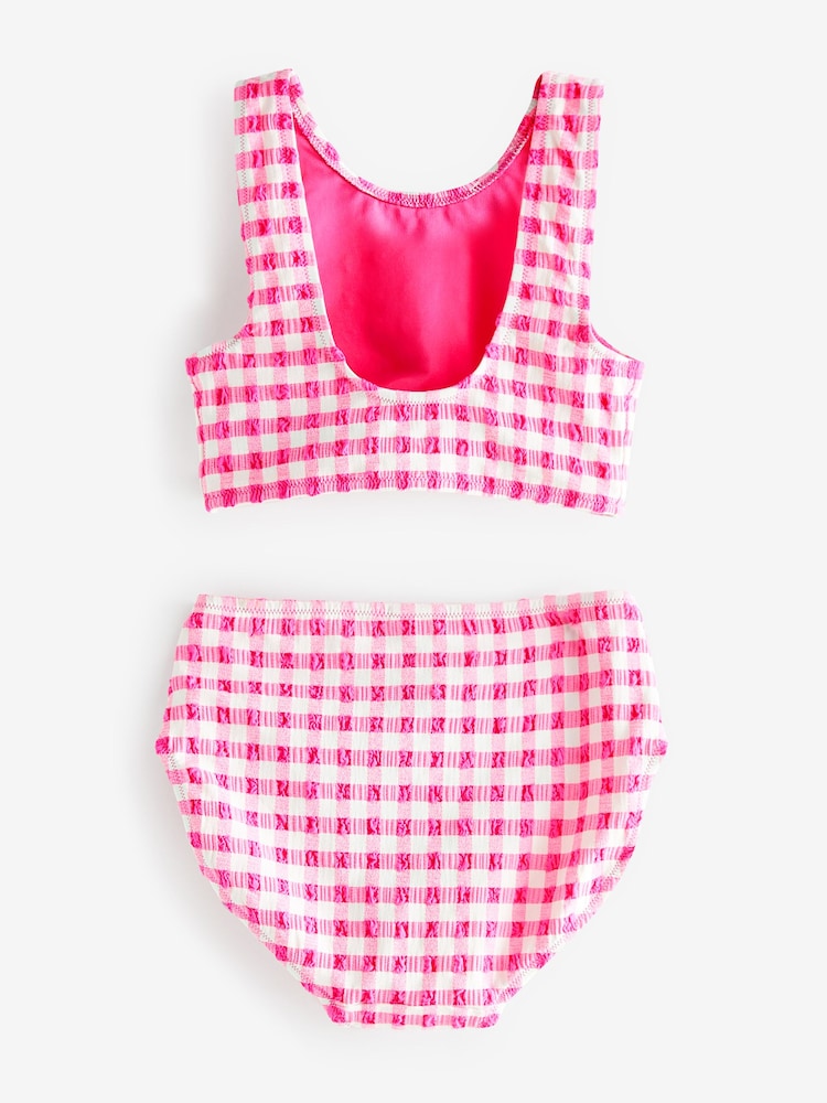 Pink/White Gingham Bikini (3-16yrs) - Image 5 of 5