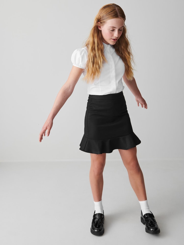 Blanc - Chemise d’école Clarks Girls ajustée à manches courtes - Image 2 de 9