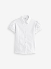 Blanc - Chemise d’école Clarks Girls ajustée à manches courtes - Image 6 de 9