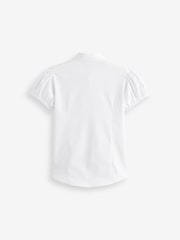 Blanc - Chemise d’école Clarks Girls ajustée à manches courtes - Image 7 de 9