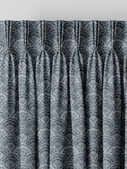 Laura Ashley Dusky Seaspray Blue Musica Velvet Made To Measure Curtains - Image 5 of 9