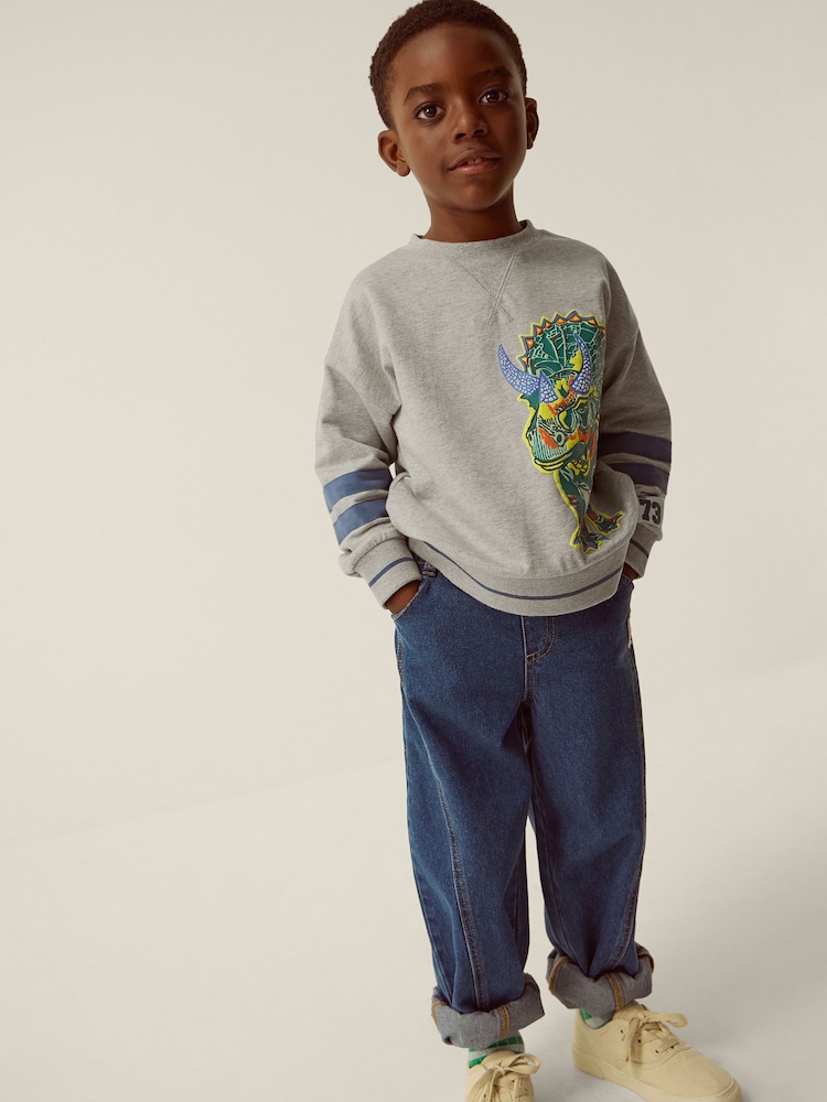 Monsoon Triceratops Graphic Sweatshirt - Պատկեր 1 4-ից