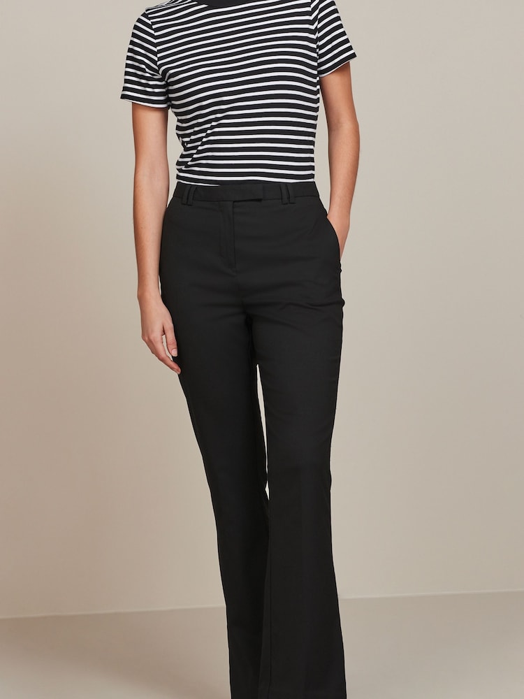 Zwart - Modieus gesneden bootcut broek - Image 2 of 5