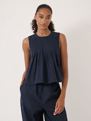 Hush Blue Arden Pink Tuck Detail Shell Top - Image 1 of 5