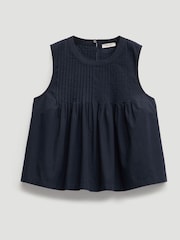 Hush Blue Arden Pink Tuck Detail Shell Top - Image 5 of 5
