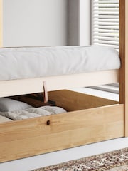 Get Laid Beds Honey Ottoman Four Poster Storage Square Leg Solid Bed - Image 4 of 4