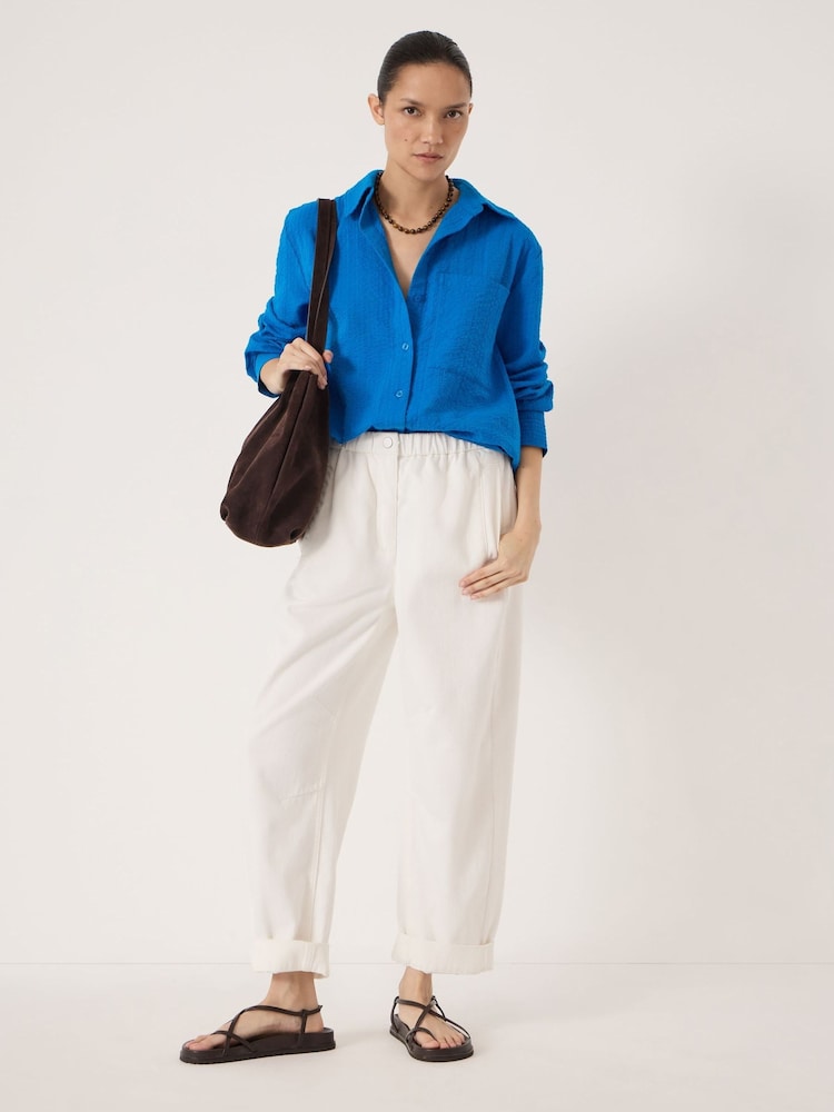 Hush Blue Maud Cotton Seersucker Shirt - Image 2 of 5