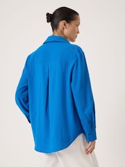 Hush Blue Maud Cotton Seersucker Shirt - Image 3 of 5