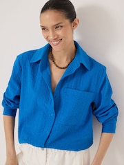 Hush Blue Maud Cotton Seersucker Shirt - Image 4 of 5
