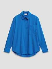 Hush Blue Maud Cotton Seersucker Shirt - Image 5 of 5