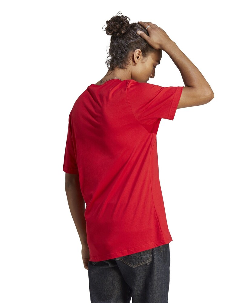 adidas Red Essentials Single Jersey Embroidered Small Logo 100% Cotton T-Shirt - Image 2 of 7