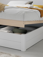 Get Laid Beds White Ottoman Storage Square Leg Solid Wood Bed - Image 2 of 3