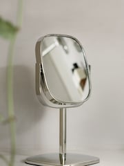 Robert Welch Silver Burford Pedestal Mirror x5 Magnification - Image 2 of 4