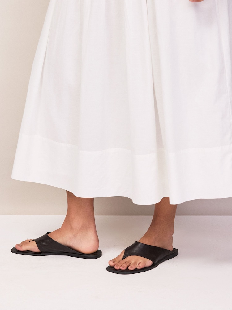 Ro&Zo White Petite Cotton Voile Shirred Bodice Dress - Image 7 of 7