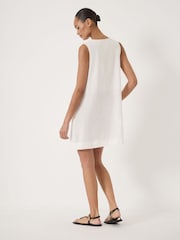 Hush White Liddie Linen Blend Mini Dress - Image 3 of 5