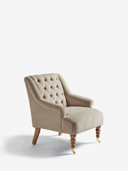 Laura Ashley Baron Chenille Hazelnut Ropsley Accent Chair - Image 4 of 8