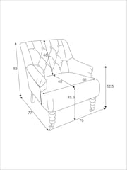 Laura Ashley Baron Chenille Hazelnut Ropsley Accent Chair - Image 8 of 8
